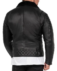 Reichstadt Lederjacke Herren Bikerjacke RS008LUX Schwarz (RS008LUX)