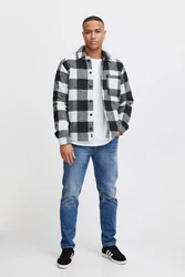 BLEND Übergangsjacke Creme/Schwarz/Blau/Grau