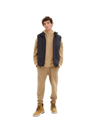 TOM TAILOR Sweatshirt Kapuzenpullover Braun/Beige/Khaki