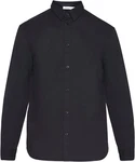 KnowledgeCotton Apparel Langarmhemd ALF regular Schwarz/Dunkelblau