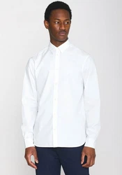 KnowledgeCotton Apparel Langarmhemd ALF regular Weiß/Creme