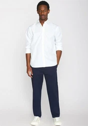KnowledgeCotton Apparel Langarmhemd ALF regular Weiß/Creme