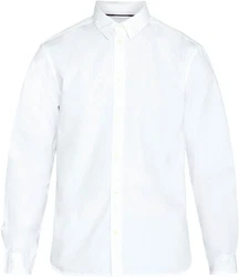 KnowledgeCotton Apparel Langarmhemd ALF regular Weiß/Creme
