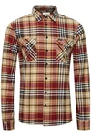 Blend Langarmhemd BLEND BHShirt Braun/Hellblau/Rot/Orange
