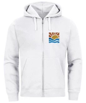 Neverless Sweatjacke Herren Zip Hoodie Pullover Kapuze Logo Print Creme/Silber/Weiß/Dunkelblau Neverless Sweatjacke Herren Zip Hoodie Pullover Kapuze Logo Print Creme/Silber/Weiß/Dunkelblau