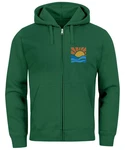 Neverless Sweatjacke Herren Zip Hoodie Pullover Kapuze Logo Print Grün/Dunkelgrün