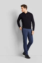 bugatti Chinohose Used-Optik Dunkelblau/Blau