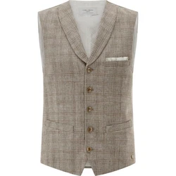 Carl Gross Anzugweste Wicklow-G Braun/Grau/Beige/Hellblau
