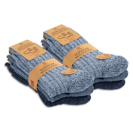 Norwegersocken Herren Winter Norweger Socken (6 Paar) Frottee Plschsohle