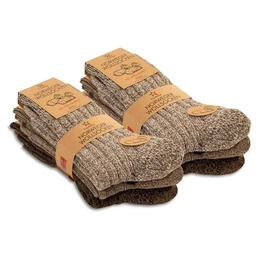 Norwegersocken Herren Winter Norweger Socken (6 Paar) Frottee Plschsohle