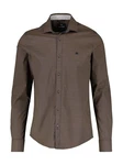 LERROS Langarmhemd Minimal-AOP Khaki/Dunkelbraun/Grau/Braun