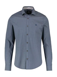 LERROS Langarmhemd Minimal-AOP Dunkelblau/Blau/Hellblau