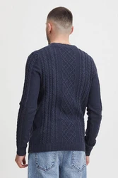11 Project Rundhalspullover PRJamal Blau/Dunkelblau/Hellblau