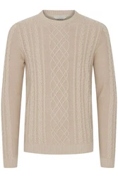 11 Project Rundhalspullover PRJamal Beige/Khaki/Braun