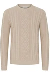 11 Project Rundhalspullover PRJamal Beige/Khaki/Braun