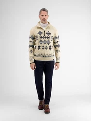 LERROS Pullover mit Troyerkragen Beige/Khaki/Creme