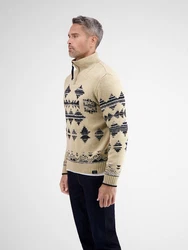 LERROS Pullover mit Troyerkragen Beige/Khaki/Creme