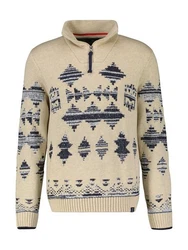 LERROS Pullover mit Troyerkragen Beige/Khaki/Creme