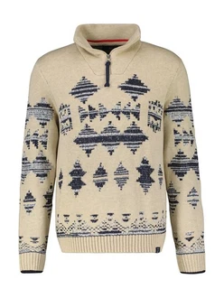 LERROS Pullover mit Troyerkragen Beige/Khaki/Creme