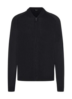 MAERZ Muenchen Strickjacke Zip 1/1 Arm Dunkelblau/Schwarz/Dunkelgrau/Grau MAERZ Muenchen Strickjacke Zip 1/1 Arm Dunkelblau/Schwarz/Dunkelgrau/Grau