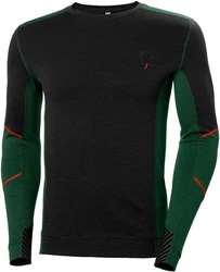 Helly Hansen Longsleeve Lifa Merino Crewneck Orange/Grün/Dunkelgrün