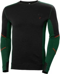 Helly Hansen Longsleeve Lifa Merino Crewneck Orange/Grün/Dunkelgrün