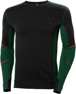 Helly Hansen Longsleeve Lifa Merino Crewneck Orange/Grün/Dunkelgrün Helly Hansen Longsleeve Lifa Merino Crewneck Orange/Grün/Dunkelgrün