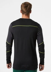 Helly Hansen Longsleeve Lifa Merino Crewneck Grün/Orange/Dunkelgrau
