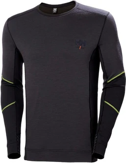 Helly Hansen Longsleeve Lifa Merino Crewneck Grün/Orange/Dunkelgrau Helly Hansen Longsleeve Lifa Merino Crewneck Grün/Orange/Dunkelgrau