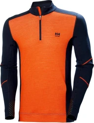Helly Hansen Longsleeve Lifa Merino Half Zip Orange/Hellblau