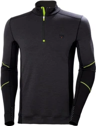 Helly Hansen Longsleeve Lifa Merino Half Zip Lila/Grün/Beige/Dunkelgrau