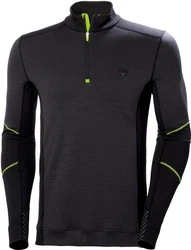 Helly Hansen Longsleeve Lifa Merino Half Zip Lila/Grün/Beige/Dunkelgrau