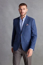Sakko Nova Fides Signature Wollblazer Fischgrtmuster (1-tlg)