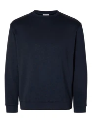 SELECTED HOMME Sweatshirt SLHEMANUEL Dunkelblau/Blau