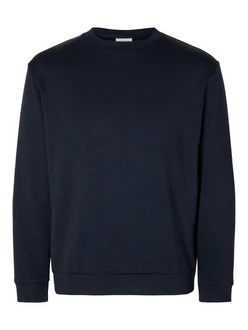 SELECTED HOMME Sweatshirt SLHEMANUEL Dunkelblau/Blau