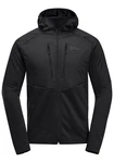 Jack Wolfskin Kapuzenfleecejacke ALPGRAT PRO INS FZ Schwarz/Grau/Dunkelgrau