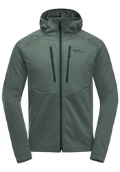 Jack Wolfskin Kapuzenfleecejacke ALPGRAT PRO INS FZ Dunkelgrün/Grün/Hellgrün