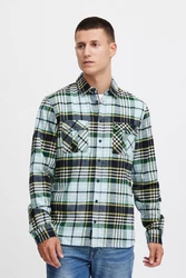 Blend Langarmhemd BLEND BHShirt Dunkelgrün/Hellblau/Grün/Türkis