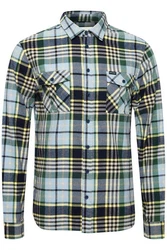 Blend Langarmhemd BLEND BHShirt Dunkelgrün/Hellblau/Grün/Türkis