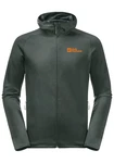 Jack Wolfskin Fleecejacke BAISELBERG HOODED FZ Dunkelgrün/Dunkelgrau/Braun/Grün