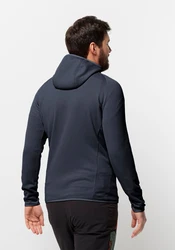 Jack Wolfskin Fleecejacke BAISELBERG HOODED FZ Dunkelblau/Blau