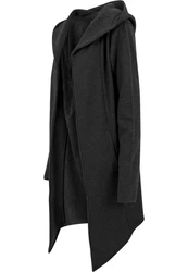 Urban Classics Herren Long Hooded Open Edge Cardigan (1-St) Dunkelgrau/Schwarz/Grau