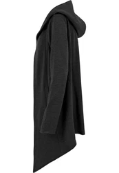 Urban Classics Herren Long Hooded Open Edge Cardigan (1-St) Dunkelgrau/Schwarz/Grau