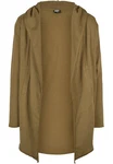 Urban Classics Herren Long Hooded Open Edge Cardigan (1-St) Khaki/Dunkelgrün/Braun