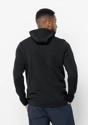 Jack Wolfskin Fleecejacke MODESTO HOODED JKT MEN Schwarz/Grau/Rot/Dunkelgrau