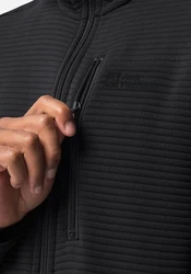 Jack Wolfskin Fleecejacke MODESTO HOODED JKT MEN Schwarz/Grau/Rot/Dunkelgrau