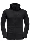 Jack Wolfskin Fleecejacke MODESTO HOODED JKT MEN Schwarz/Grau/Rot/Dunkelgrau