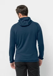 Jack Wolfskin Fleecejacke KOLBENBERG HOODED FZ Hellblau/Türkis/Blau/Dunkelblau