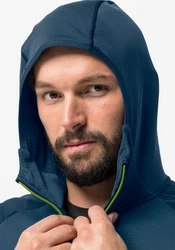 Jack Wolfskin Fleecejacke KOLBENBERG HOODED FZ Hellblau/Türkis/Blau/Dunkelblau