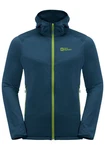 Jack Wolfskin Fleecejacke KOLBENBERG HOODED FZ Hellblau/Türkis/Blau/Dunkelblau